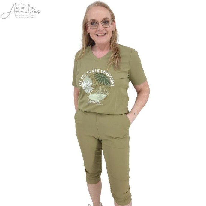 ZOSO Broek capri travel Green